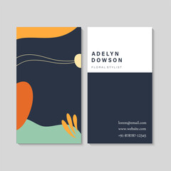 Vector abstract creative business cards (set template)