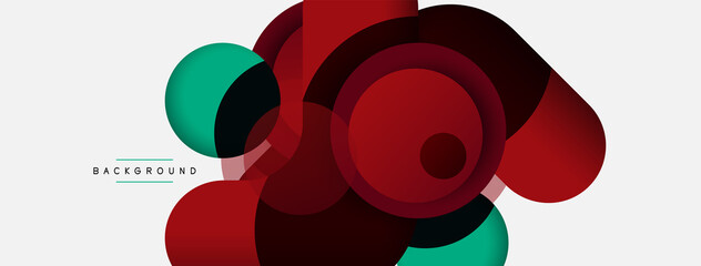 Circle and round shapes abstract background. Vector illustration for wallpaper banner background or landing page