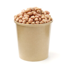 Peanuts on a white background