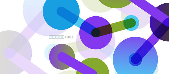 Abstract background. Round dots connected by lines. Trendy techno business template for wallpaper, banner, background or landing