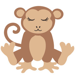 Tropical Cute Safari Animals Clipart. 