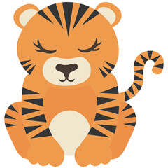Tropical Cute Safari Animals Clipart. 