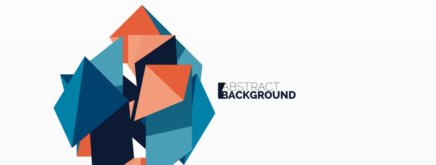 Creative geometric wallpaper. Abstract ribbon style line composition. Techno business template for wallpaper, banner, background or landing