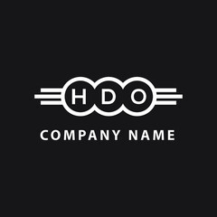 HDO letter logo design on black background. HDO  creative initials letter logo concept. HDO letter design.