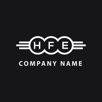 HFE letter logo design on black background. HFE  creative initials letter logo concept. HFE letter design.
