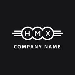 HMX letter logo design on black background. HMX  creative initials letter logo concept. HMX letter design.
