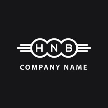 HNB letter logo design on black background. HNB  creative initials letter logo concept. HNB letter design.
