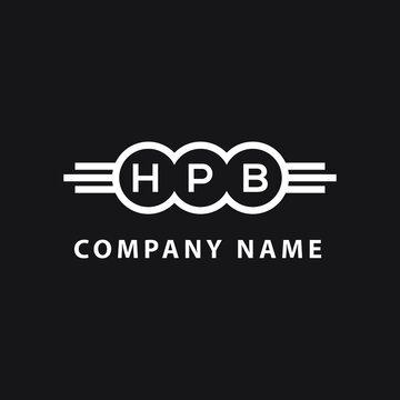 HPB letter logo design on black background. HPB  creative initials letter logo concept. HPB letter design.
