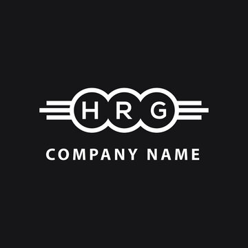 HRG letter logo design on black background. HRG  creative initials letter logo concept. HRG letter design.