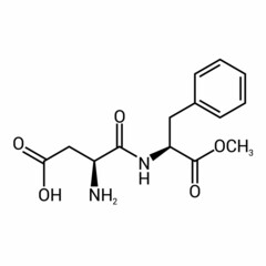 Fototapeta premium chemical structure of aspartame (C14H18N2O5)