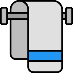 towel outline color icon