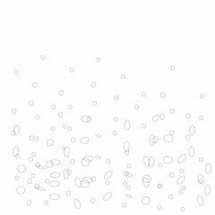 bubbles of fizzy water drink  vector isolated on white background. Doodle style