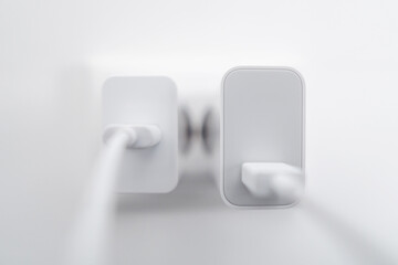 modern charger for gadgets, white