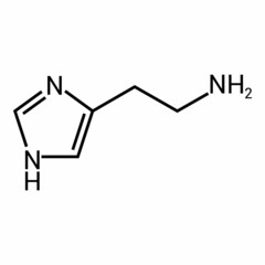 chemical structure of Histamine (C5H9N3)