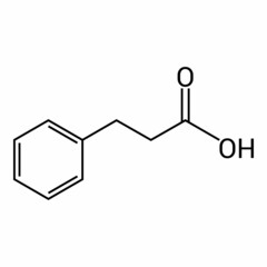 chemical structure of hydrocinnamic acid (C9H10O2)