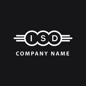 ISD letter logo design on black background. ISD  creative circle letter logo concept. ISD letter design.
