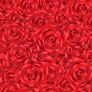 ed rose bush seamless pattern vector illustration for wallpaper or background