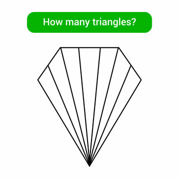 How many triangles? Mathematics education game.
