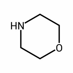 chemical structure of Morpholine (C4H9NO)