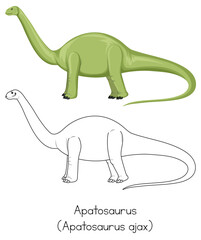 Dinosaur sketching of apatosaurus