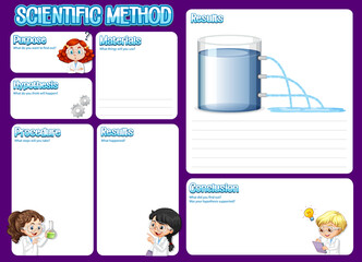 The science method worksheet for children