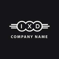 IXD letter logo design on black background. IXD creative circle letter logo concept. IXD letter design. 