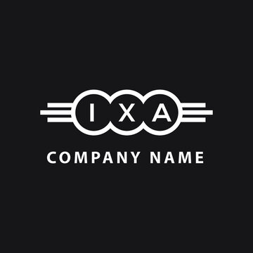 IXA letter logo design on black background. IXA creative circle letter logo concept. IXA letter design. 
