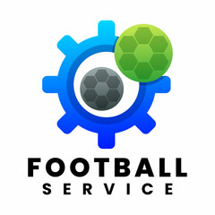 football service logo design template