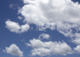 blue sky with clouds and background