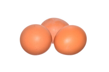 chicken eggs isolated on white background
