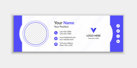 Creative modern email signature and email footer template layout
