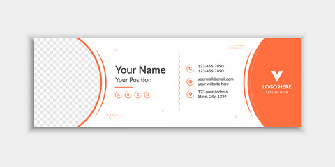 Creative corporate email signature and email footer template layout