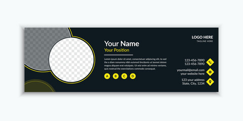 Email signature and email footer template design