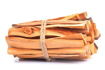 Sawn tree on a white background