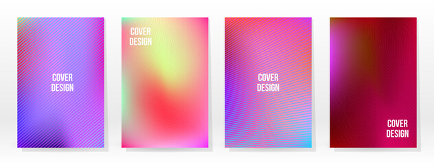 Minimal Poster. Pastel Soft. Rainbow Gradient Set