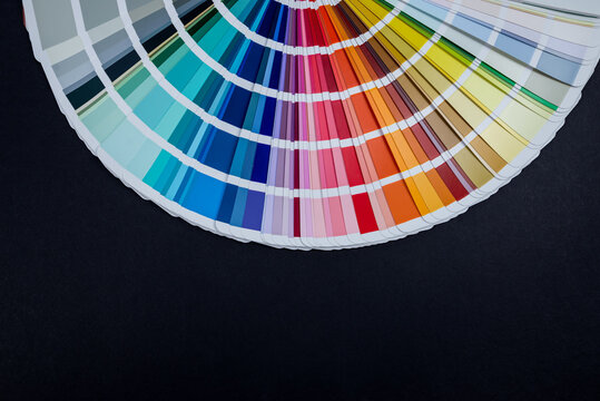 color palette isolated on black