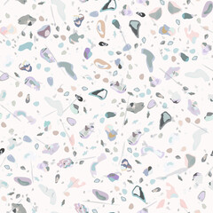 Terrazzo Texture Vector. Flooring Seamless Pattern