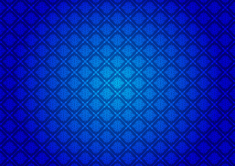 ダマスク織｜シームレス｜壁紙・パターン背景｜ブルー｜BLUE｜青｜damask
