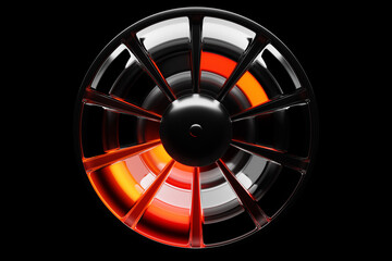 3D illustration  round  control panel icon. High risk concept on speedometer. Credit rating scale