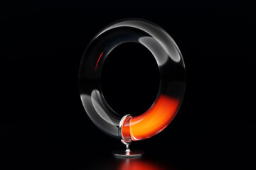 3d illustration of speed measuring speed icon. Colorful speedometer icon, speedometer pointer points to red normal color