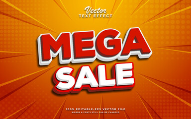 Mega sale text effect editable
