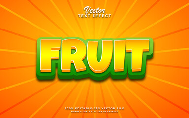 fruit Modern editable text effect design