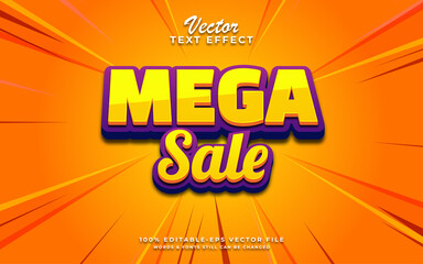Mega sale editable text effect