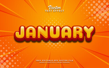 January editable text effects