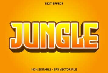 jungle text effect with orange color for promotion