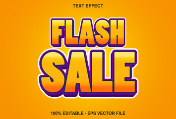 flash sale text effect with orange color for promotion