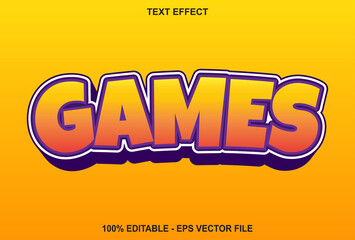 game text effect with orange color for promotion