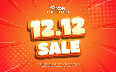 12.12 sale editable text effect