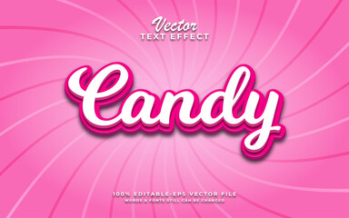 Candy editable text effect