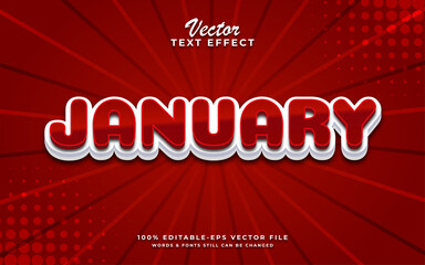 January editable text effects